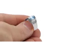 Anillo Aguamarina Plata de ley 925 Artesanía vintage vrc007s